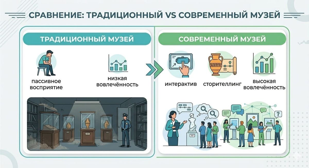 Традиционный и современной музей