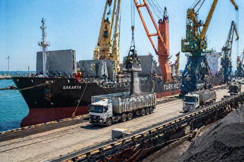 Туркменбашинский порт и вся система морских перевалок Туркменистана заметно выросли